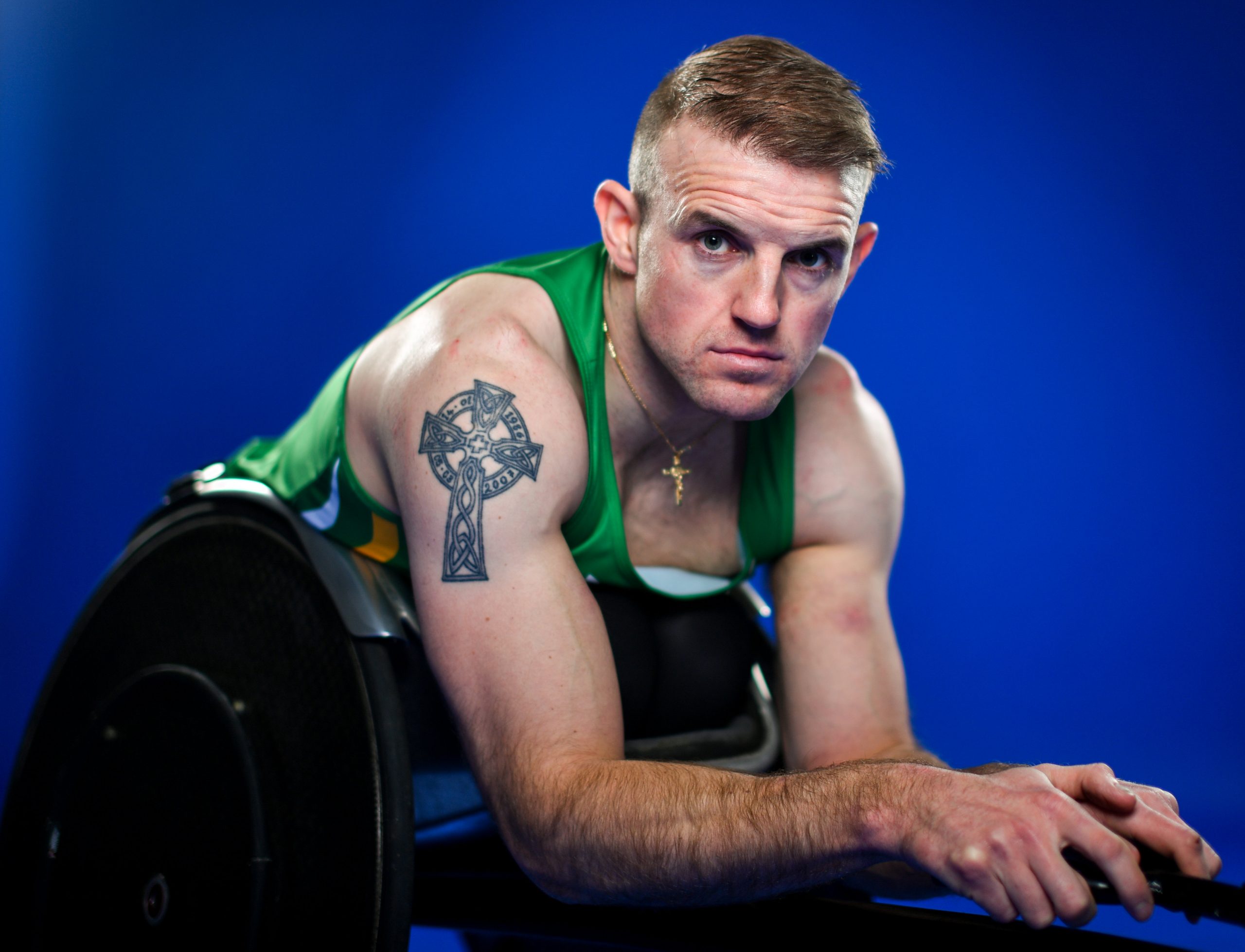 25 February 2020; Para Athlete Patrick Monahan joined the partners of Paralympics Ireland to mark the milestone of 6 Months To Go to the Tokyo 2020 Paralympic Games at the National Sports Campus, Abbotstown, Dublin. Photo by Harry Murphy/Sportsfile *** NO REPRODUCTION FEE ***