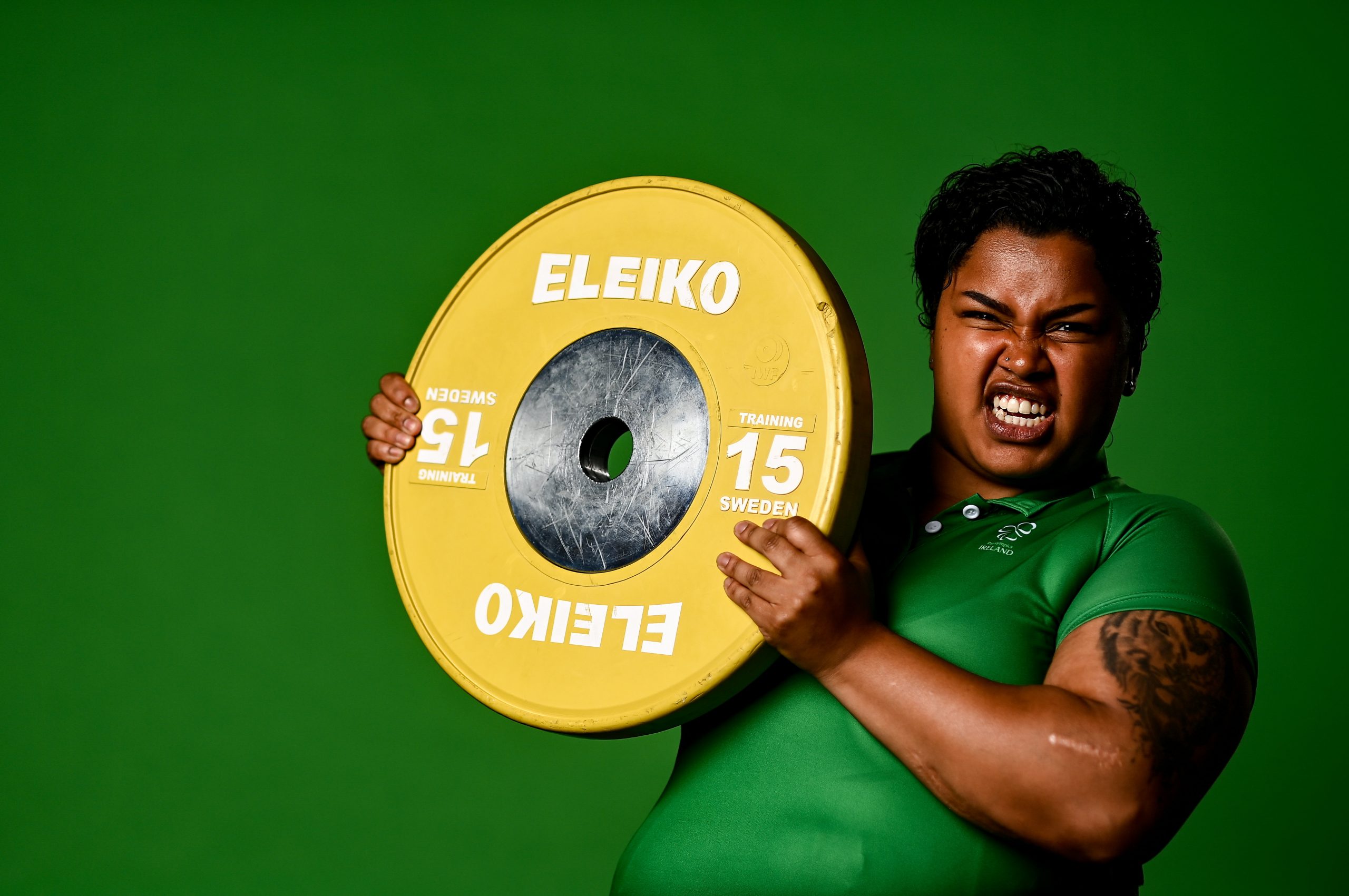 21 July 2021; Power lifter Britney Arendse at the National Sports Campus Conference Centre, Abbotstown in Dublin. Photo by David Fitzgerald/Sportsfile *** NO REPRODUCTION FEE ***