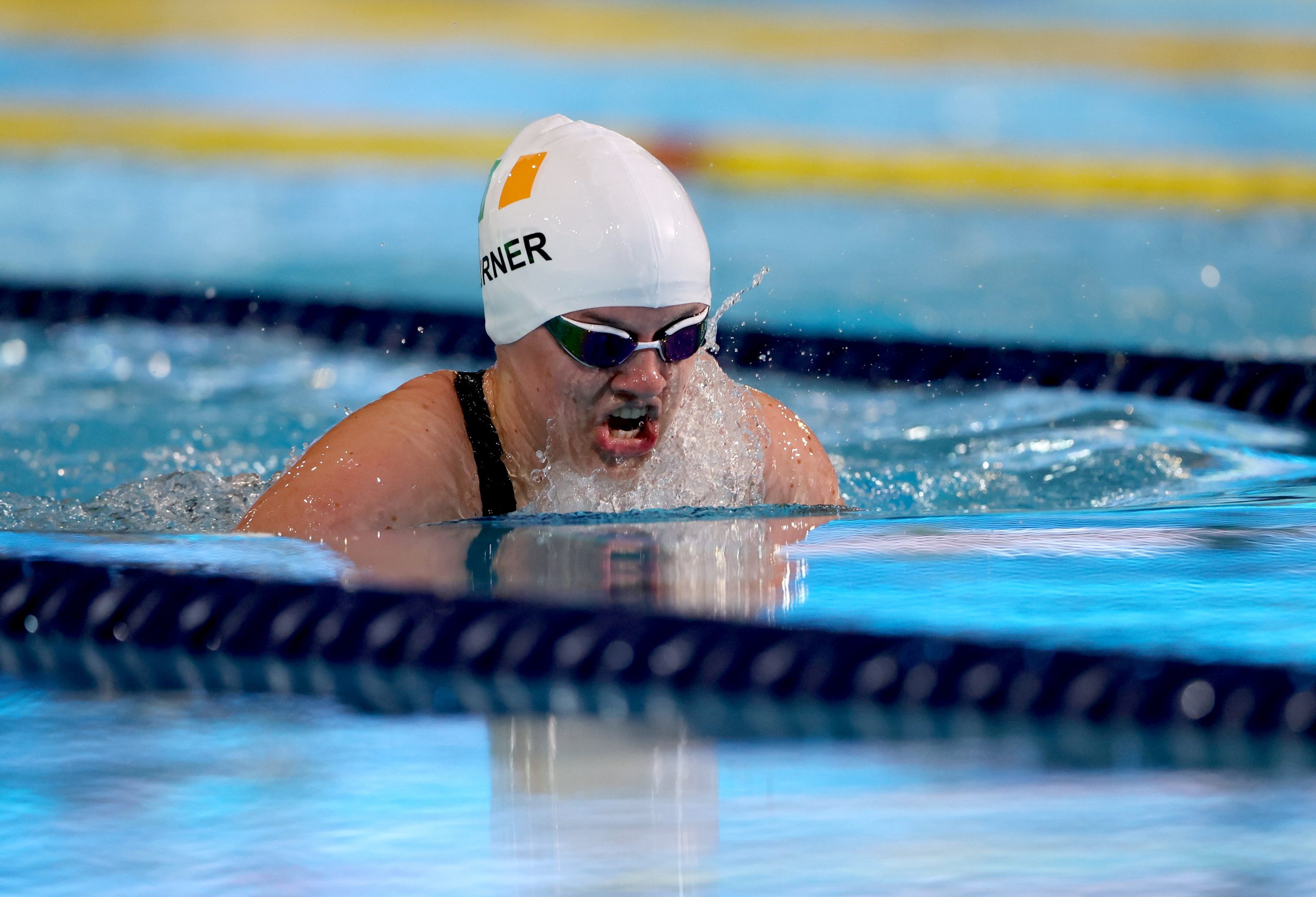 17 June 2022; Nicole Turner of Ireland in action during the final of the 100m breaststroke SB6 class on day six of the 2022 World Para Swimming Championships at the Complexo de Piscinas Olímpicas do Funchal in Madeira, Portugal. Photo by Ian MacNicol/Sportsfile *** NO REPRODUCTION FEE ***
