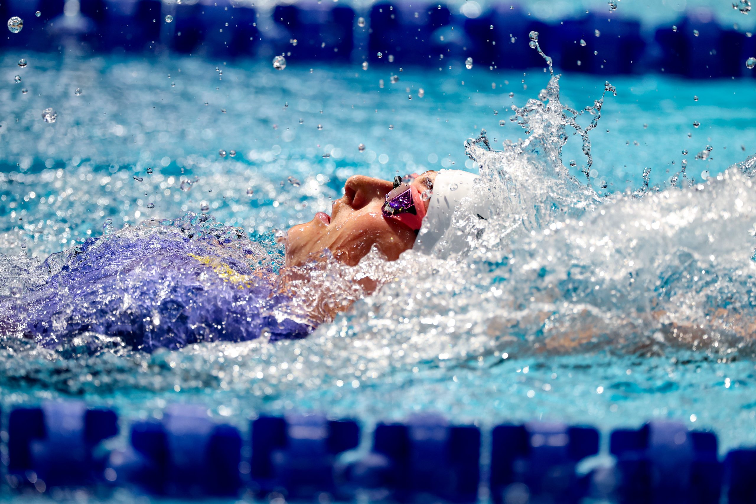 24 September 2025; Síomha Nic Brádaigh of team Ireland competes in the Womens 100m Backstroke S7 heats during day four of the Toyota World Para Swimming Championships at the OCBC Aquatic Centre in Singapore. Photo by Ian MacNicol/Sportsfile *** NO REPRODUCTION FEE ***
