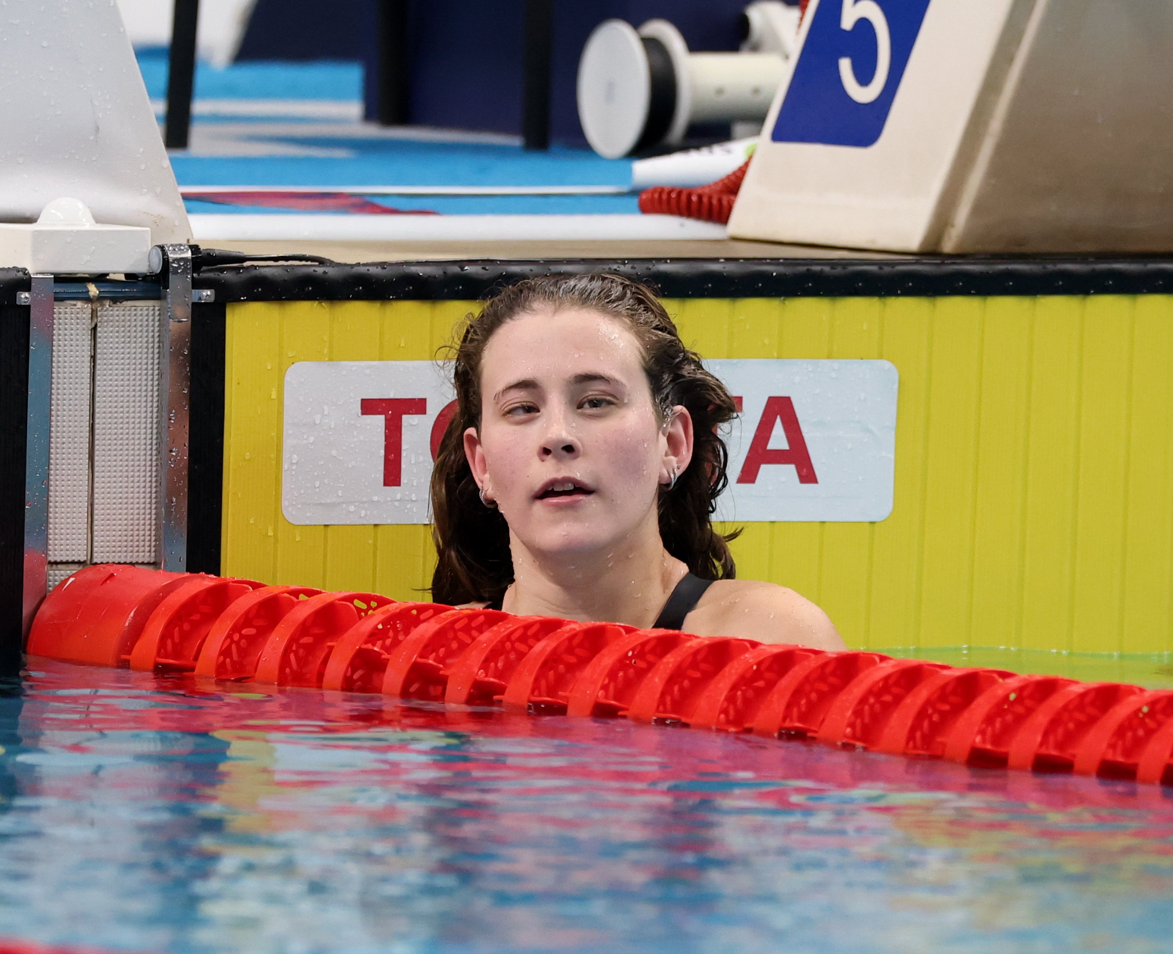 26 September 2025; Róisín Ní Ríain of team Ireland claimed her fourth medal after smashing her personal best by more than three seconds with a time of 4:37.39 in the Womens 400m Freestyle S13 final during day six of the Toyota World Para Swimming Championships at the OCBC Aquatic Centre in Singapore. Photo by Ian MacNicol/Sportsfile *** NO REPRODUCTION FEE ***