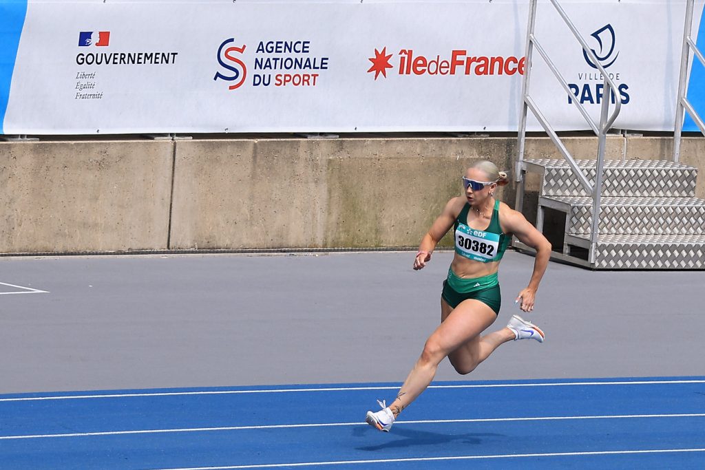 Orla Comerford pictured during the 200m race at the Para Athletics Grand Prix in Paris