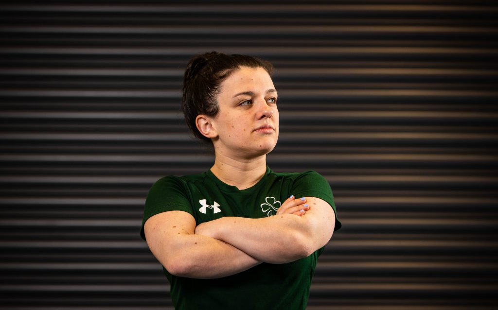 Paralympic Swimmer Nicole Turner pictured with arms folded
