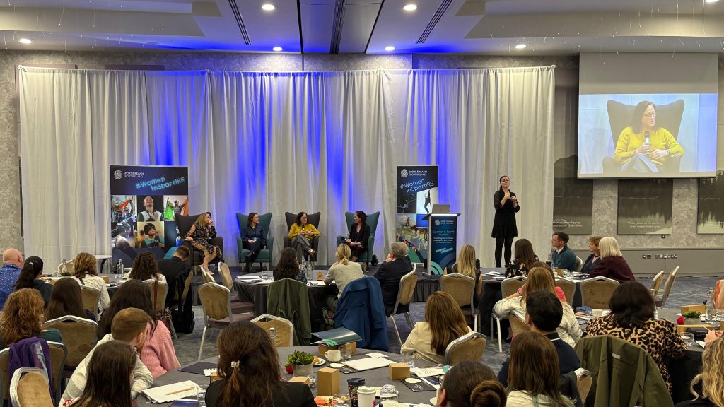 Picture of 4 women including Neasa Russell at the Leadership and inclusion seminar